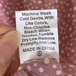 SheIn  Pink & White Spotted Speckled Long Sleeve Surplice Wrap Dress Photo 3