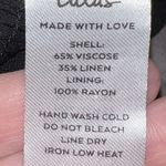 Lulus Women Black Twist Front Sweetheart Neckline Blouse Linen Blend Size Small Photo 6