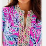 Lilly Pulitzer  Adrena Stretch Shift Dress New Kids on the Dock Hot Pink Gold Photo 7