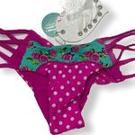 Beach Bunny  Basic Bikini Bottom Skimpy Aqua Rose nwt Photo 0