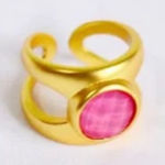 NWOT Julie Vos Gemstone Statement Ring Gold Size 7 Photo 0