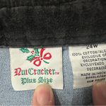 Vintage women’s nutcracker plus size 24w denim christmas button up Blue Photo 5