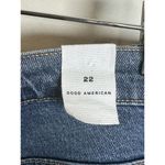 Good American  Women's Good 90s Cut Off Shorts Blue Denim Size 22 NWT Photo 5