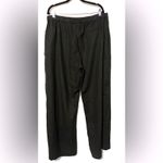 Caslon  Linen Blend High Waist‎ Wide Leg Pants Black XXL Pull-On Sustainable EUC Photo 4