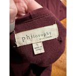 Philosophy  Maroon Twist Dress Large Women’s Sleeveless L Work Office Wedding Photo 5