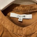 joe's jeans  Ruffle sleeve Romper Tan Button-Up Front size Large Photo 3