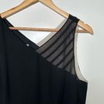 David Warren New York Black 100% Silk Sleeveless Button Down Side Dress Size 14P Photo 3