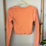 Wild Fable NWOT Ribbed Cropped Long Sleeve Orange top size small Photo 3