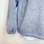 Grey Alpaca Fur Zip Up Hooded Jacket Gray Photo 5