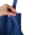 CO Francois Girbaud blue denim chambray square neck peplum cami blouse top Size XS Photo 4