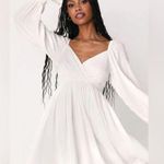 Lulus Forever Frolicking White Embroidered Long Sleeve Mini Dress Photo 0