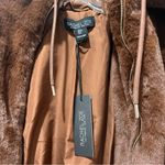 Rachel Zoe Faux Fur Hooded Long Sleeved Lined Coat Women’s Size Small Brown NWT Photo 6