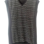 Athleta  Thereafter Black and White V-Neck Sleeveless Sweater‎ Dress Size Medium Photo 0