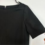 Lafayette 148 Black Cyra Lace Panel Square Neck Short Sleeve Shift Dress Medium Photo 9