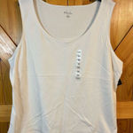 kim rogers  Women 3XL Solid White Sleeveless Tank Top Shirt nwt (0160) Photo 0