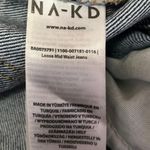 NA-KD Women's Blue High Waisted Medium Wash Casual Straight Denim Jeans Size 34 Photo 4