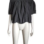 Aerie  Dark Gray Off the Shoulder Short Sleeve Top Photo 0