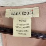 Sans Souci  Sheer Split Front Surplus Blouse Blush Pink Small Photo 9