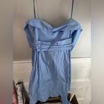 Milly  Strapless Dress in Light Blue Photo 3