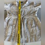 Vera Wang Simply Vera  Light Khaki Drawstring Utility Trench Coat Jacket Large Photo 5