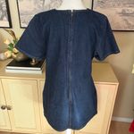 Abercrombie & Fitch  Denim Shift Mini Dress Dark Wash Size Large Photo 3