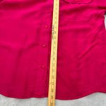 The Limited  Silk Button Down Top Long Sleeve Shirt Small Hot Pink Career Classic Photo 7