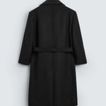 ZARA NWT  DOUBLE-BREASTED WOOL COAT WITH BELT sz MEDIUM Photo 6