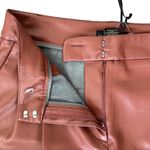 NEW House of Harlow 1960 Brown Vegan Leather Wide Leg High Rise Trouser Pants 10 Photo 4