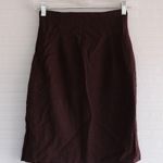 Chocolate Brown Vintage Wool Midi High Waisted Skirt Size 4 Photo 0