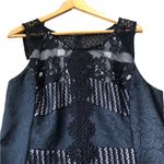 Moulinette Soeurs Anthropologie Sheath Dress 16 Black Floral Crochet Jacquard Photo 6
