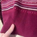 Lands' End 100% Cashmere Fair Isle Quarter Zip Sweater Photo 5