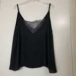 Free People  Intimately Black v neck tank camisole with lace bandeau Large Photo 6