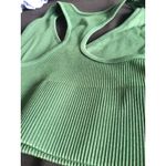 Gilly Hicks  Green Ribbed Seamless Tank‎ Top V Neck Athletic Everyday Wear Photo 2