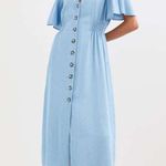 ZARA NWOT Chambray Button Front Midi Dress Size XS Photo 1