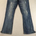 Cowgirl Tuff Don't Fence Me In Distressed Jeans Womens Bootcut Medium Wash 31x31 Blue Size 31 Photo 3