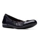 Clarks  Artisan Rena Black Leather Women's Ballerina Flat US 8 M Comfort Classic Photo 2