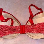 Frederick's of Hollywood Exxtreme tuxedo red lace push up bra 36D Photo 2