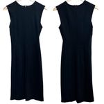 MM.LaFleur M.M. LaFleur Black Ponte Knit Sleeveless Sheath Dress Office Preppy Minimalist 8 Photo 0