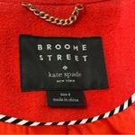 Kate Spade  Broome Street Women’s 4 Red Black Double Breast Button Down Pea Coat Photo 5