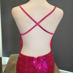 Women’s Pink Fully Sequined Mermaid Style Prom Party Dress Size XS NWOT Pink Photo 9