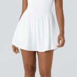 Halara NWT  White Sleeveless athletic Dress size L. Built in shorts Photo 0