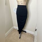 NTM: Pull On Ruched Asymmetrical Black Maxi Skirt NWT Torrid Size 0 Photo 4