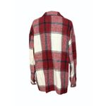 Cottagecore Collared Red Plaid Flannel BU Shirt Shacket LARGE Cabincore NWT Photo 4