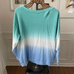 Splendid  Thermal Dip Dye Shirt Sweatshirt Blue Green XL Photo 2