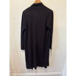 Eileen Fisher Chocolate Brown 100% Wool Open Front Cardigan Med Photo 3