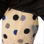 Talbots WOMAN PETITES WHITE W/BLUE & BLACK POLKA-DOTS COTTON SKIRT (18WP) Photo 5