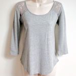 SO  floral lace back scoop neck 3/4 sleeve … Photo 0