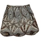 Free People  Daydreaming Embellished Mini Beaded Skirt Antique Gold Sz 0 Photo 3