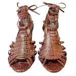 Anthropologie Miss Albright Ankle Wrap Strap Boho Sandals Blush Leather Size 6.5 Photo 7