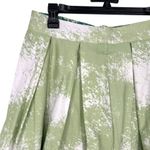 Alpine Scenic Winter Print Green Pleated Full A Photo 1